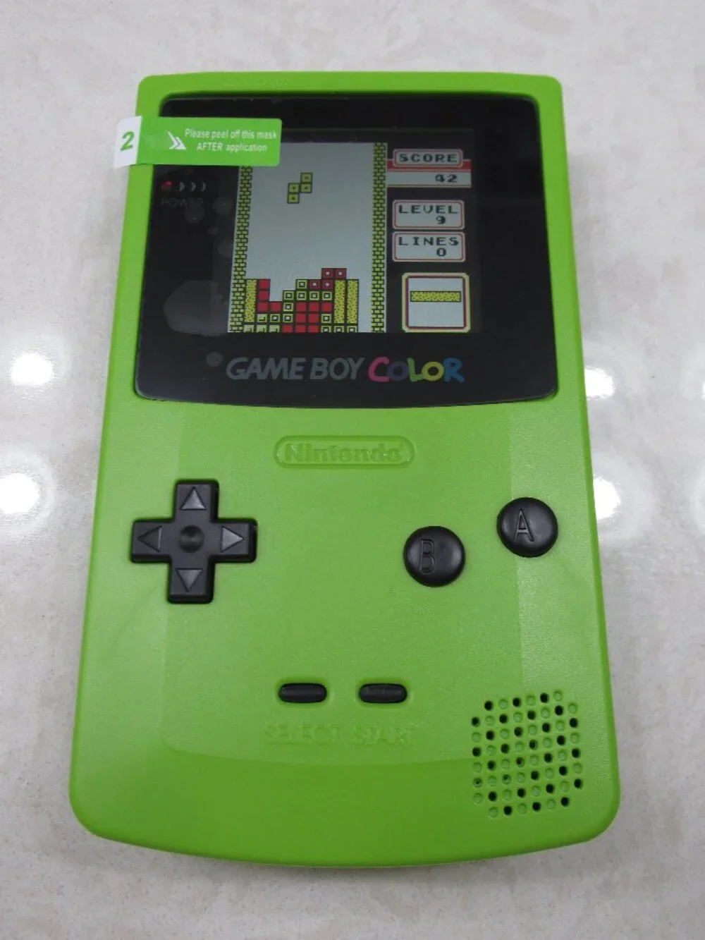 Refurbished to Like New Gameboy Color Backlit Screen Clear Green Audio Amplifier